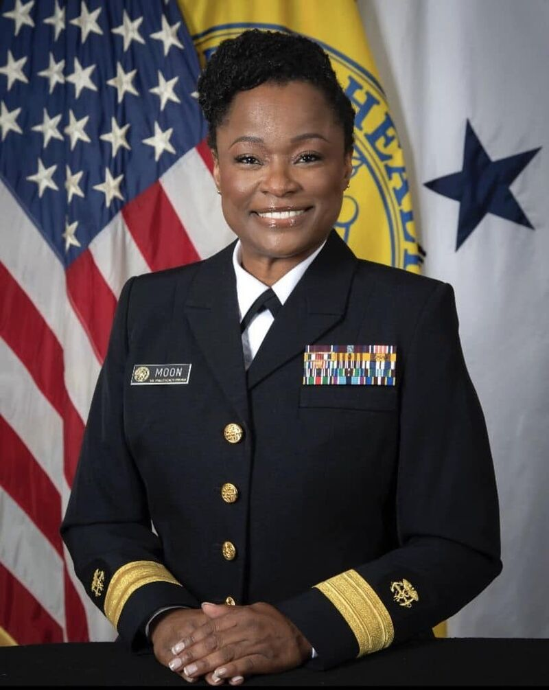 Rear Admiral Jennifer Moon in dress uniform